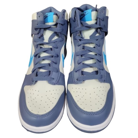 Nike Dunk High Light Bone Diffused Blue (GS)  - Big Kids - Picture 3 of 8